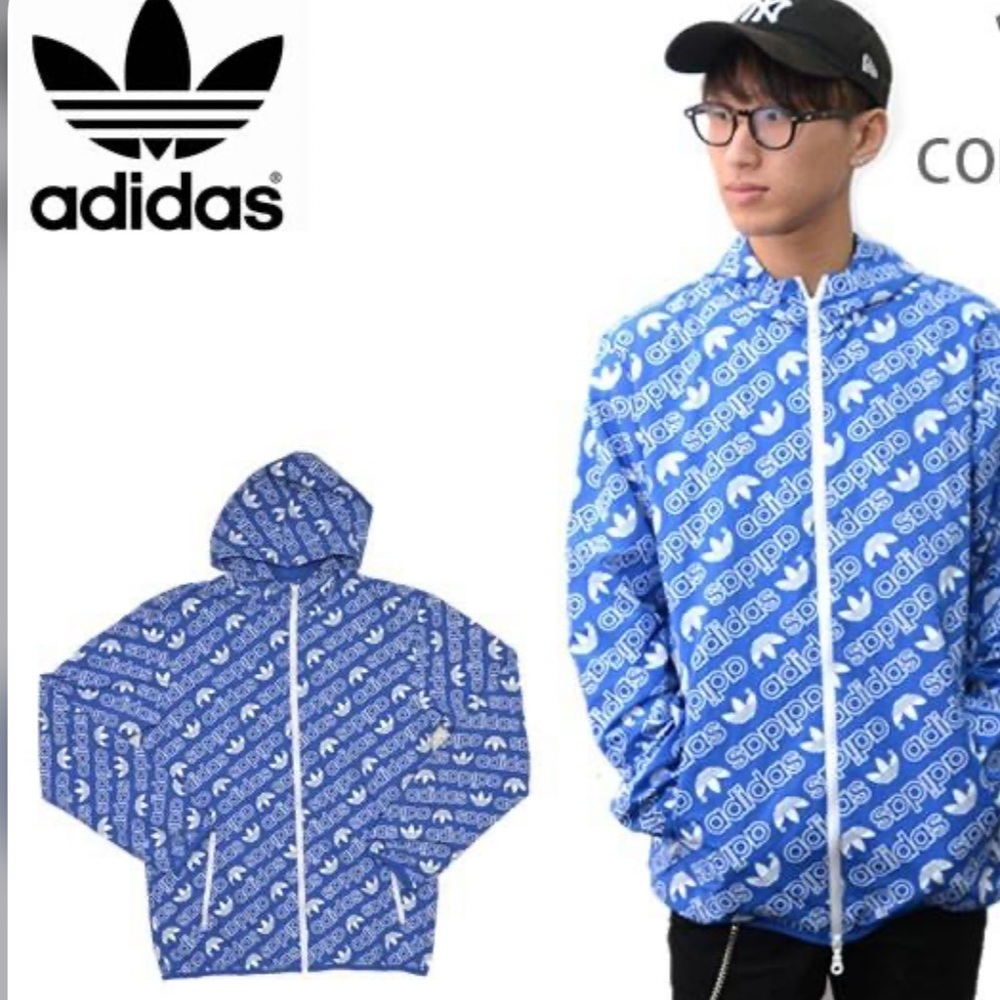 Blue Adidas Windbreaker
